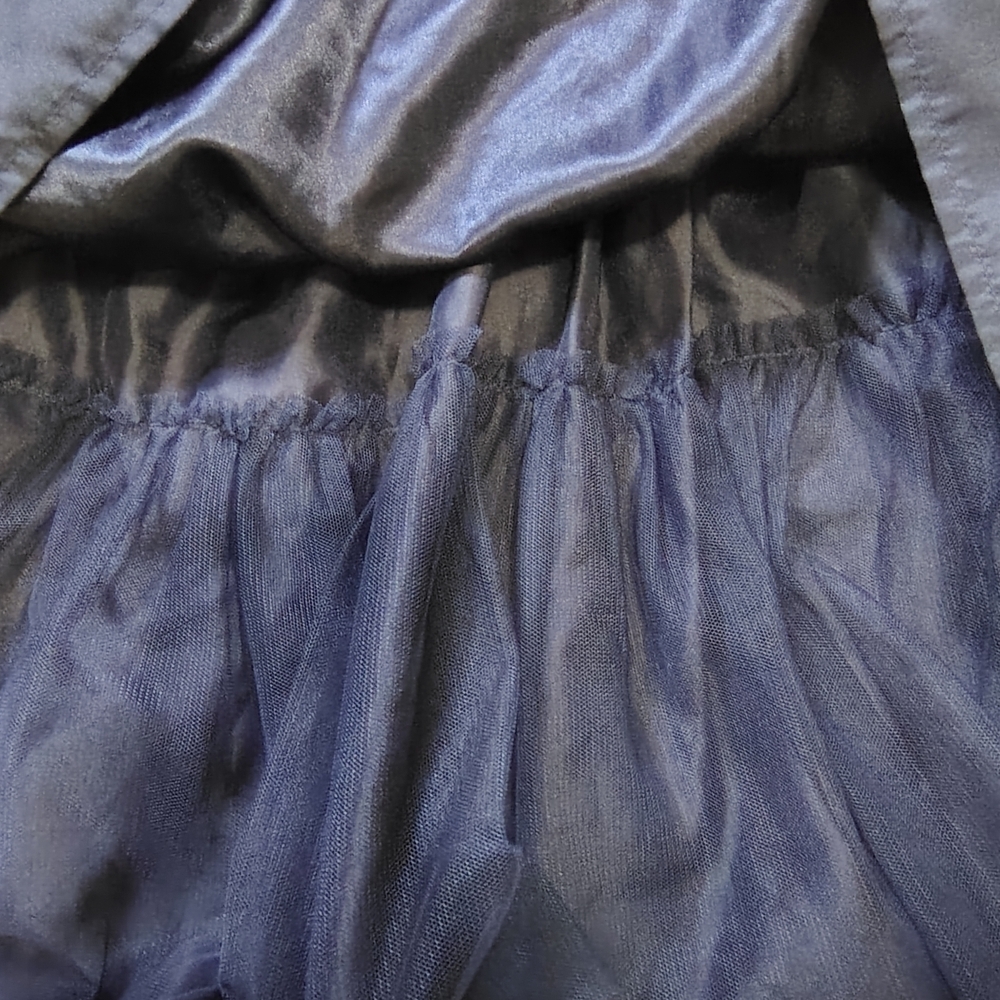 Cat & Jack navy blue velvet and tulle dress with a deer pattern - Picture 7 of 13